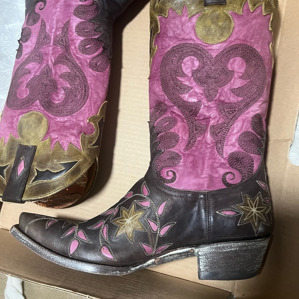 Old Gringo Women's Western Boots - Pink and Brown